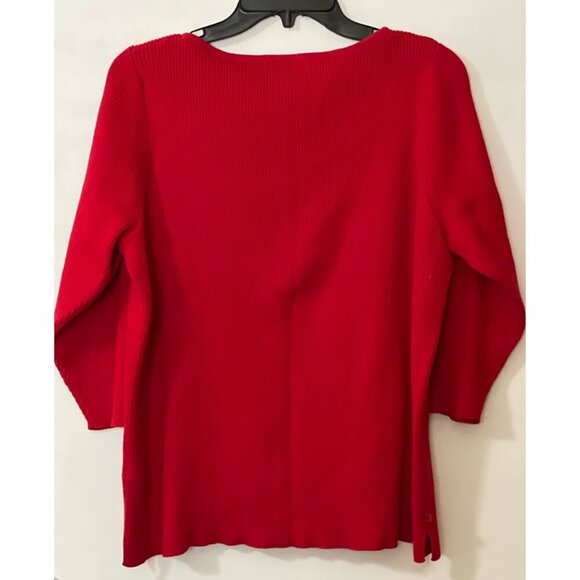 Ladies Red Ralph Lauren Sweater 3/4 Length Sleeve Size 1X - Picture 3 of 3